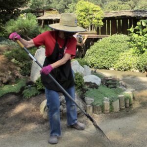 Volunteers raking,jpg